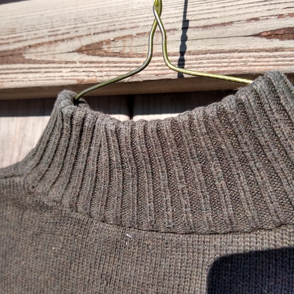 Chaps Olive Green 1/4 Zip Sweater - Picture 6 of 6